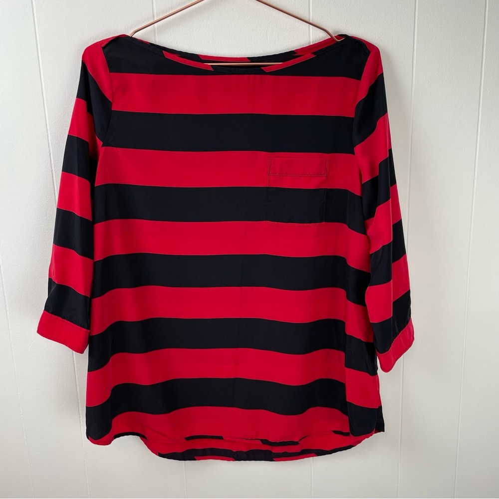 Gap Maternity Striped Boatneck 3/4 Sleeve Blouse Top